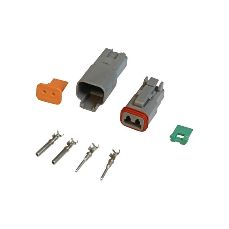 Connecteur étanche Deutsch Gris 2 broches MSD Connecteur étanche Deutsch Gris 2 broches MSD