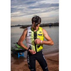 GILET UNISEXE JETPILOT RX VAULT PROTECH JAUNE ET BLANC